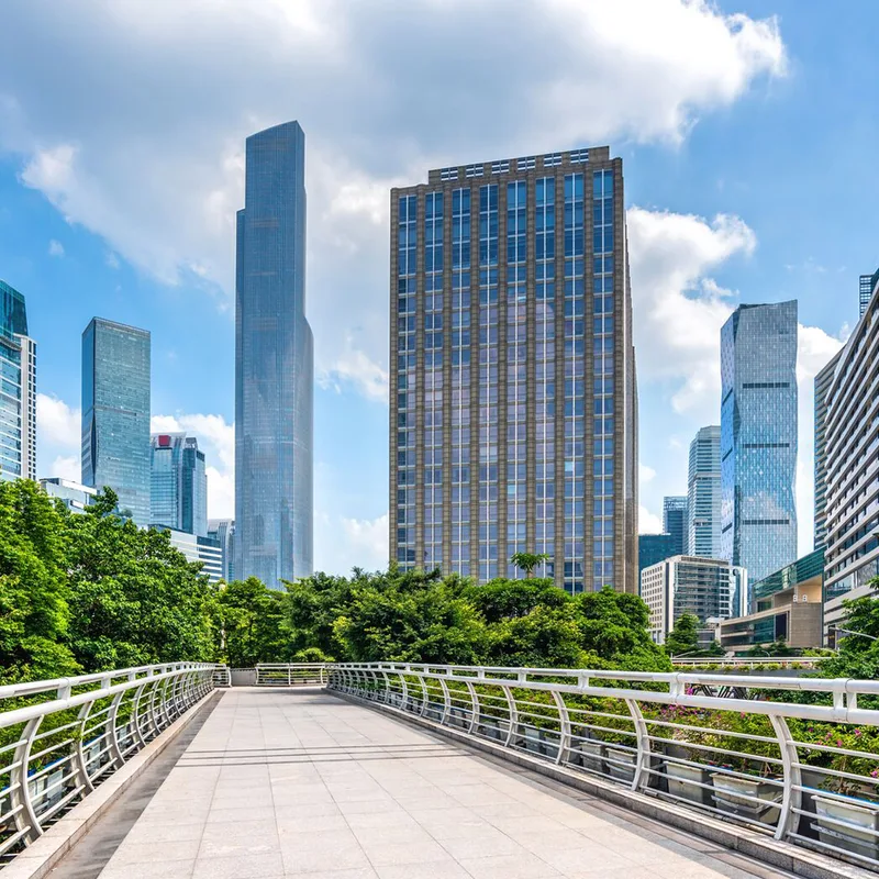 City skyline and connectivity